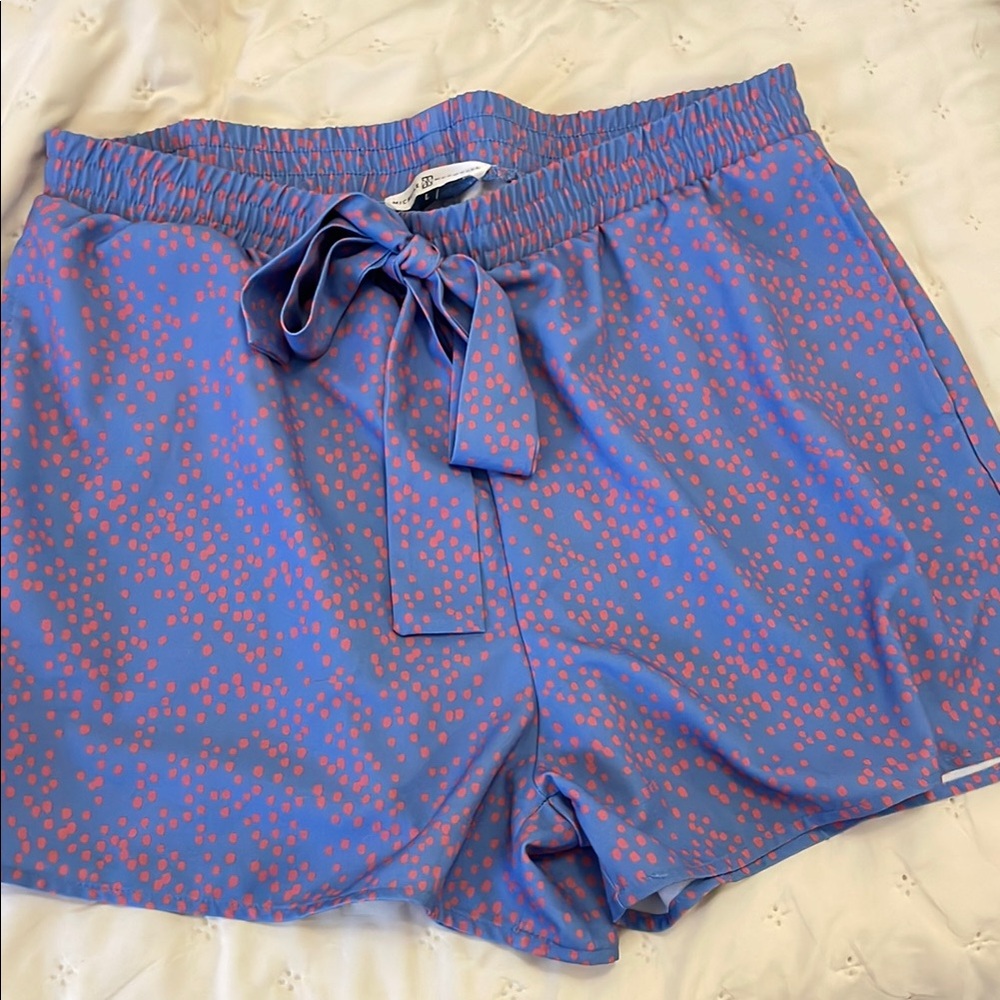 Blue & Pink Dot Drawstring Shorts